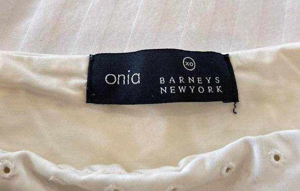 ONIA Barneys New York High Waisted Eyelet Riviera Bikini Bottoms in White - FREE SHIP