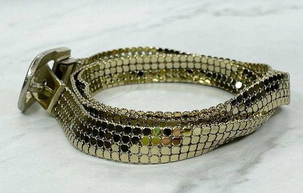 Whiting & Davis  Gold Tone Vintage Metal Mesh Belt Size Small S