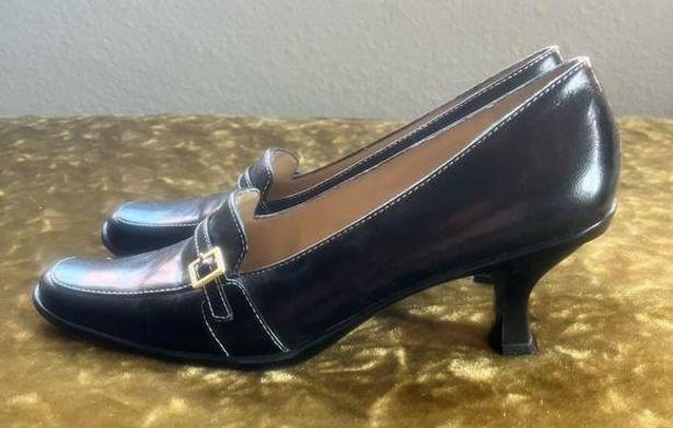 Liz Claiborne Axcess  Black Leather Heels Sz 7