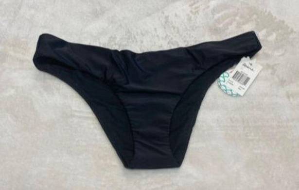 Raisin's  Women's Solid Black Bikini Bottom $38 Cheeky Hipster Large