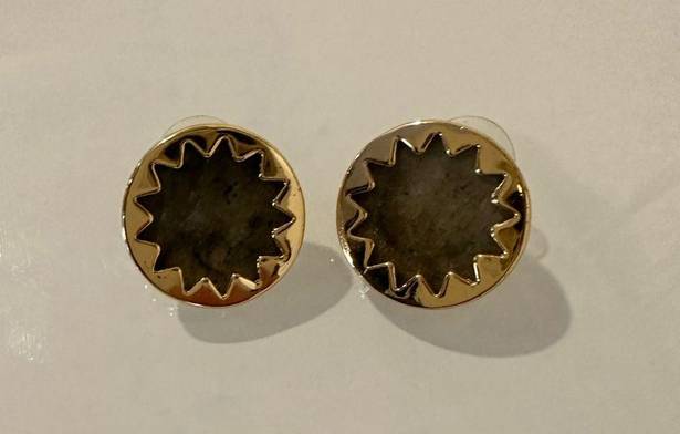 House of Harlow  1960 Sunburst labradorite stud earrings