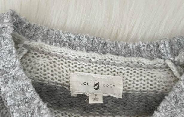 Lou & grey  Fuzzy Stripe Sweater White