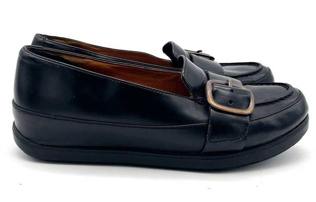 FitFlop  Beau Black Leather Buckle Loafers Comfy Orthopedic Shoes Women’s Size 6