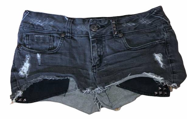 Sneak Peak Sneak Peek Distressed Cut Off Denim Shorts 