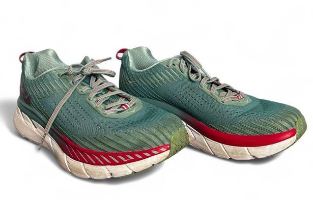 Hoka  One One Women’s Clifton 5 SPEED Road Running Shoes Green & Pink - Sz. 10.5