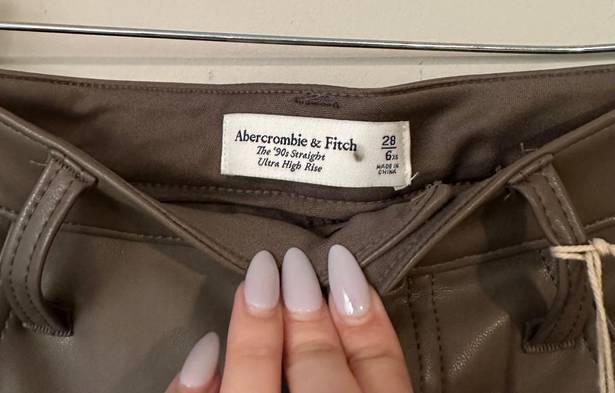 Abercrombie & Fitch Abercrombie Vegan Leather Pants 