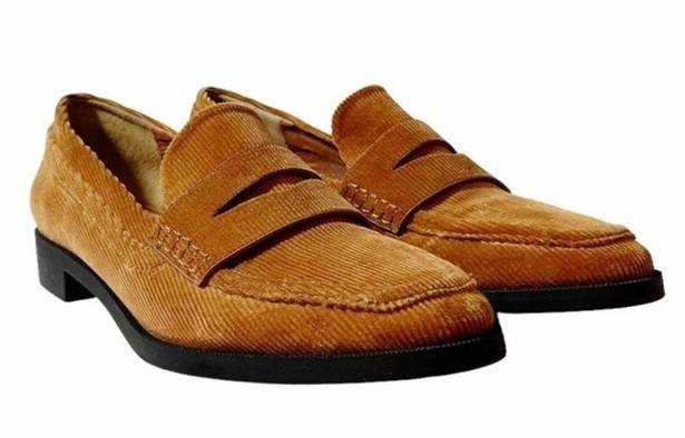 sbicca  Vintage Collection Shoes Dark Tan Corduroy Penny Loafers Women’s Size 8