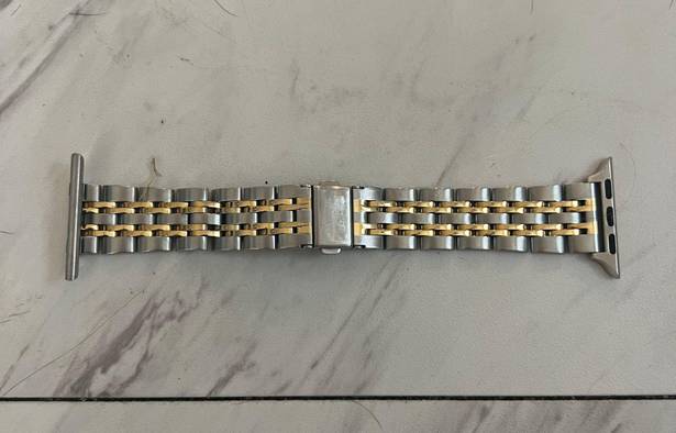 Gold And Silver Apple Watch Band