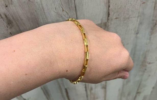 Madewell  Gold Tone T Clip Paper Clip Bracelet