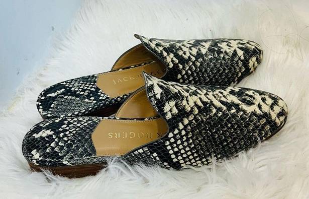 Jack Rogers  Delaney Snake Print Women's Slip-On Mules size 6.5