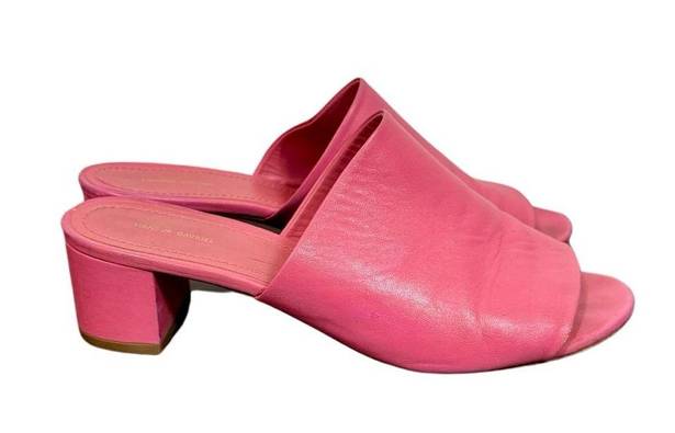 L.A.M.B. Mansur Gavriel Leather Mules Slides Bubblegum Pink Sz:38.5