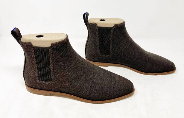 Rothy's [] Cocoa Brown Merino Wool Retired Flat Chelsea Ankle Boots NIB Size 9.5