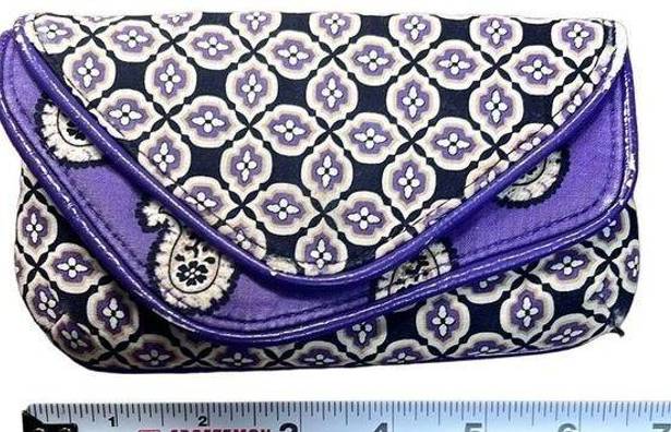 Vera Bradley  Women’s Purple Floral Print Zipper Closure Clutch Size Small