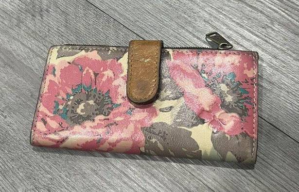 Patricia Nash  Leather Wallet Floral Multi-color Print BEAUTIFUL