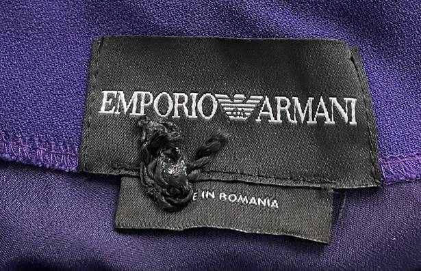 Emporio Armani Purple Acetate Button Cuffs Cap Sleeves Jumpsuit, size 4