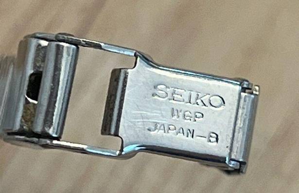 Seiko  Ladies Watch RARE Vintage White Gold Plated Bracelet Gray Dial Mechanical