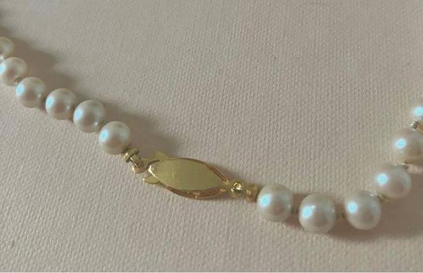 American Vintage Vintage “Britta” Pink Pearl Necklace 16.5” Pearlescent Classic Soft Pastel Femme