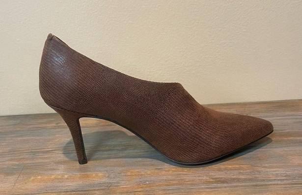 Seven Dials  Shaylee Cutout Pump Heels Brown Fabric Career Party Womens 8.5