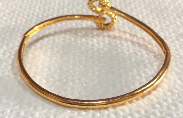 infinity Vge  Rhinestone Gold Tone Bangle Bracelet