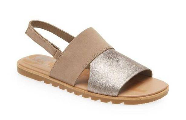 Sorel  Ella II Slingback Sandal in Ash Brown Chalk Size 11 MSRP $90