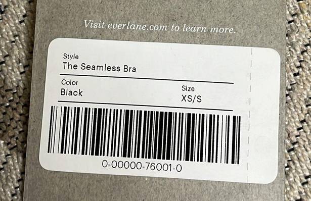 Everlane  the seamless bra, black, XS/S