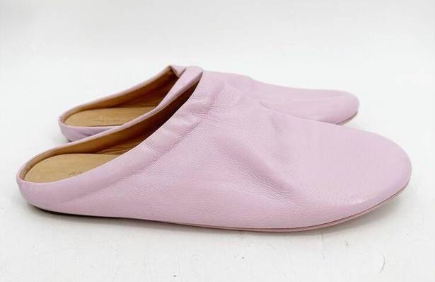 ma*rs èll Slip On Leather Mules Pink Purple Lavender 38.5 NEW