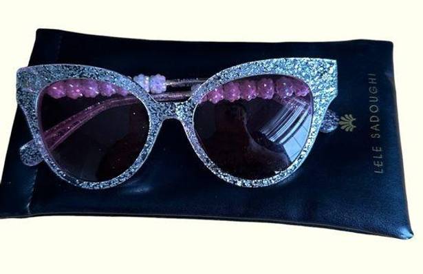 Lele Sadoughi  Rose Glitter Chelsea Cat Eye Sunglasses