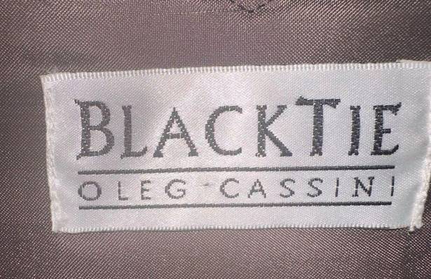 Oleg Cassini Vintage Black Tie  Jacket Brown and Gold Metallic Lined