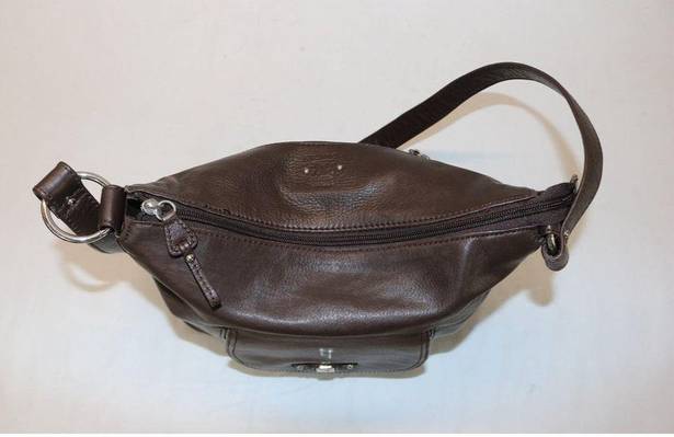 Stone Mountain Vintage  Genuine Leather Dark Brown Shoulder Bag - Large