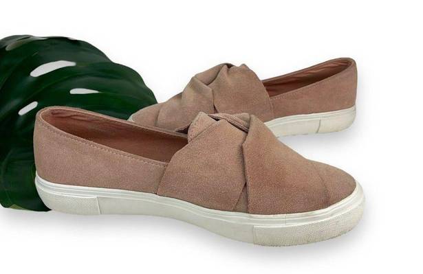 Gap  Suede Wrapped Knot Slip-On Sneakers in Blush Pink