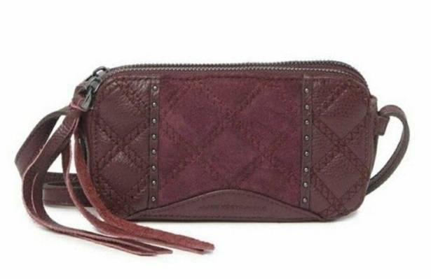 Aimee Kestenberg  Wine Genuine Leather Wild At Heart Crossbody Mini Shoulder Bag