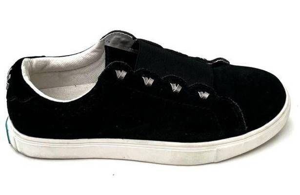 Jack Rogers  "Rye Black" Suede Laceless Design Slip On Sneakers