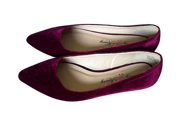 Penny Loves Kenny  Wine Color Suede Like Flats Size 8