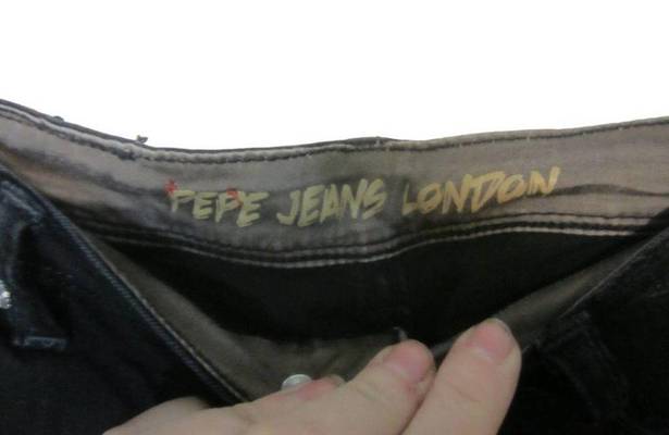 Pepe Jeans  London‎ Black Denim Knee Length Short Size 27