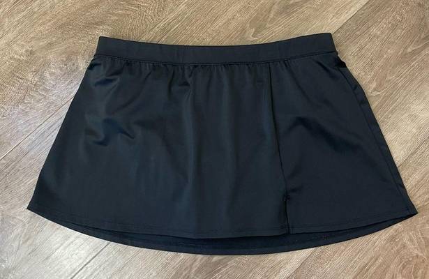 St. John’s Bay  Black Swim Skirt Bottom Swimwear ~ Side Slit ~ Plus Size 16W