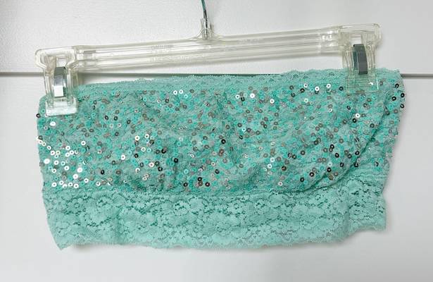 Victoria's Secret VS PINK Turquoise Sequin Lace Bandeau