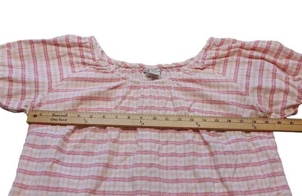 Fashion Bug  Size 18/20W Light Pink Cottage Core Plus Size Short Sleeve Blouse