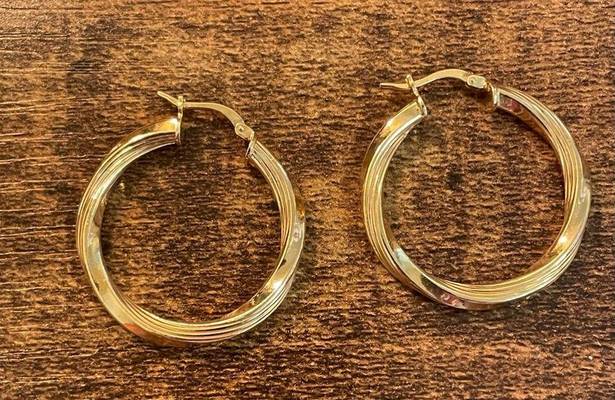 Twisted Vintage 18KGP/BZ Dolce Vita DV  Gold Hoops