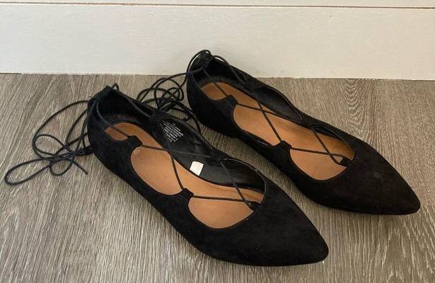 Mossimo Supply Co  Black Wrap Flats Women’s Size 10