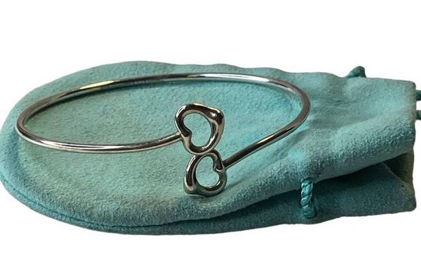 Tiffany & Co. by Elsa Peretti Double Open Heart Bangle sterling silver