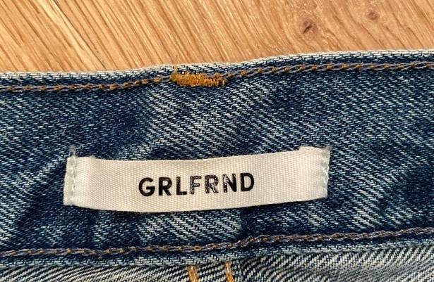 GRLFRND  Karolina Cotton Ripped Straight Jeans in A Little More Love size 30