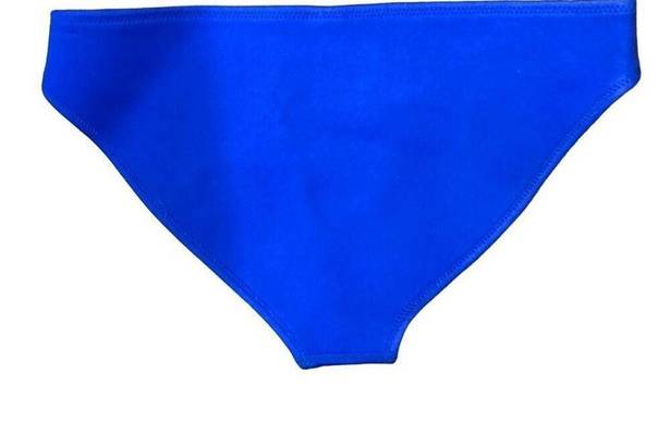 Triangl  bright blue neoprene full bottom bikini bottoms size L