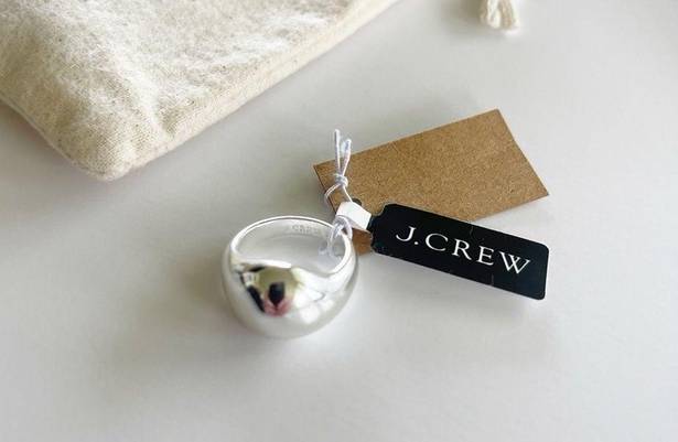 J.Crew  Sculptural Orb Ring in Silver Mirror Size 5 NWT