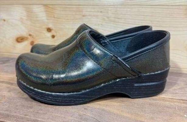 Dansko  Professional Women’s Size 36 Green Prism Sparkle Patent Leather Clogs Sho