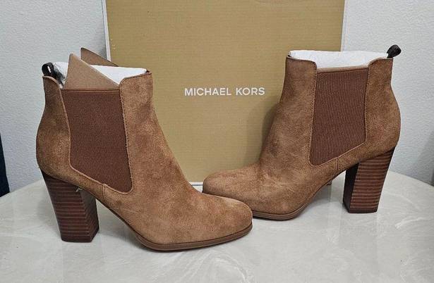 Michael Kors MICHAEL  Women’s Lottie Suede Bootie - Size 7 M   CAROB  40FLTHEES