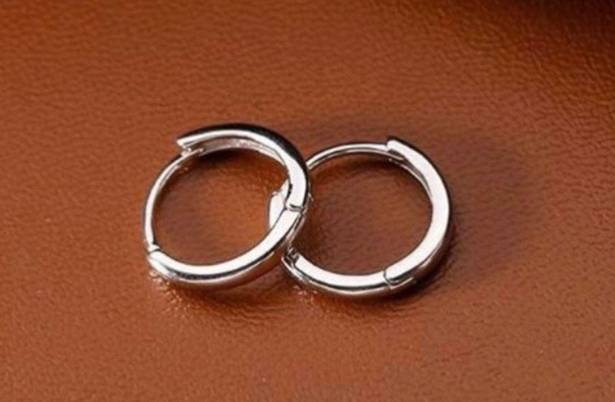 925 Silver Plated Small Hoop Earrings, 10mm Silver Hoop Earrings