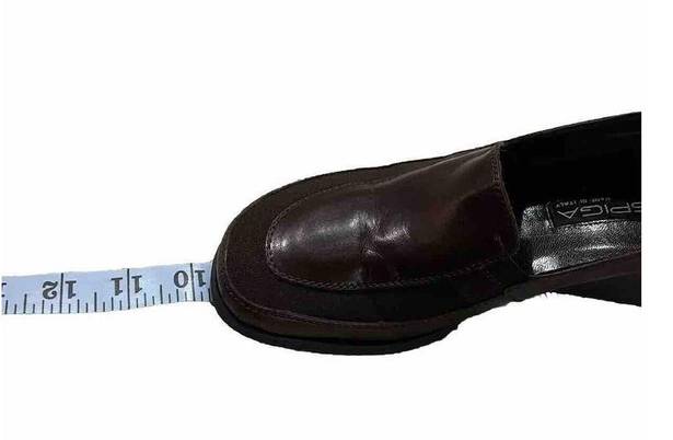 Via Spiga  Loafers Brown Leather Wedge Slip On Shoes Size 7M