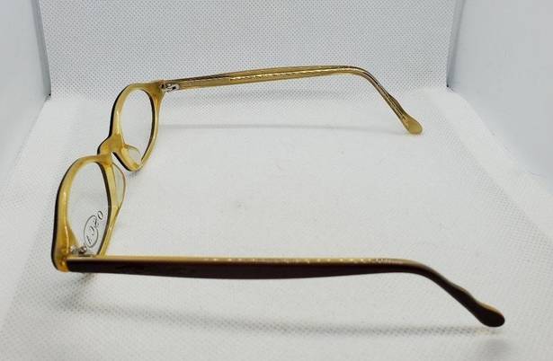 Oscar de la Renta NWOT  Valencia Brown & Yellow Prescription Glasses Frames