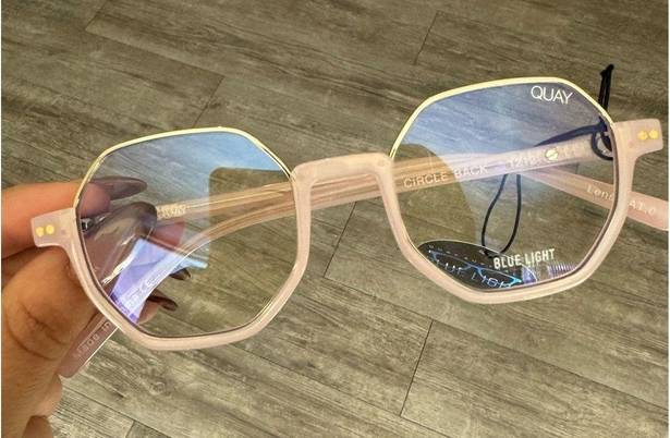 Quay Australia SALE🔥QUAY circle back light pink blue light glasses 🌸