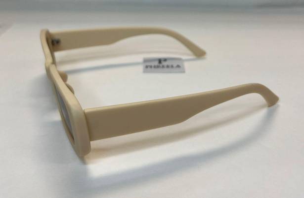 Beige Retro Sunglasses / Small Beige Sunglasses Tan